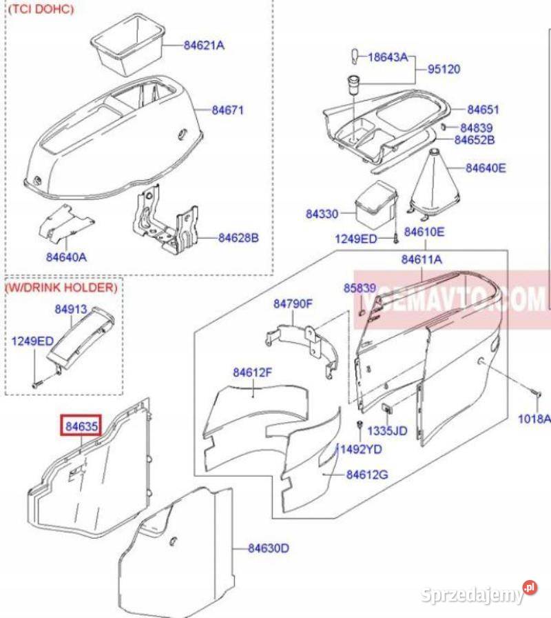OBUDOWA TUNELU ŚRODKOWEGO HYUNDAI MATRIX LAVITA