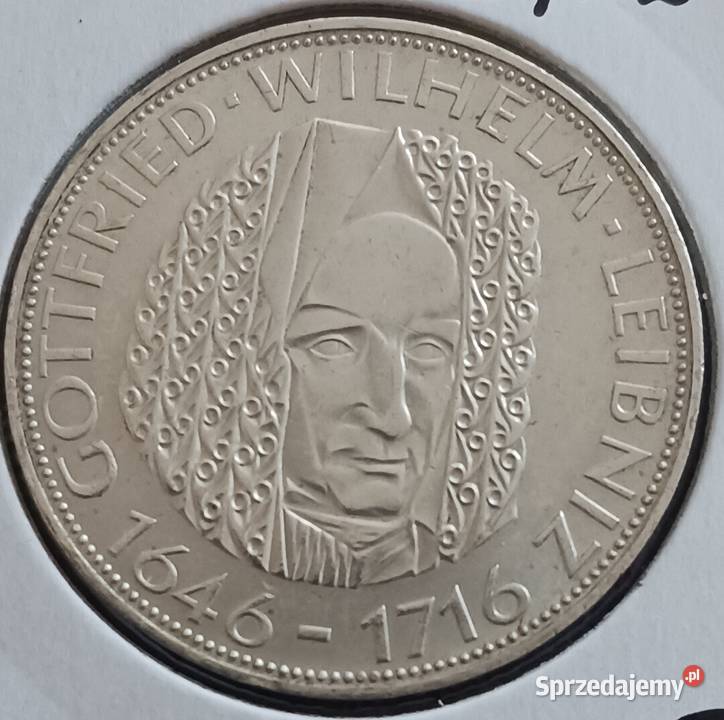 5 marek RFN Wilhelm Leibniz 1966 r menD mennicze wielkopolskie Konin
