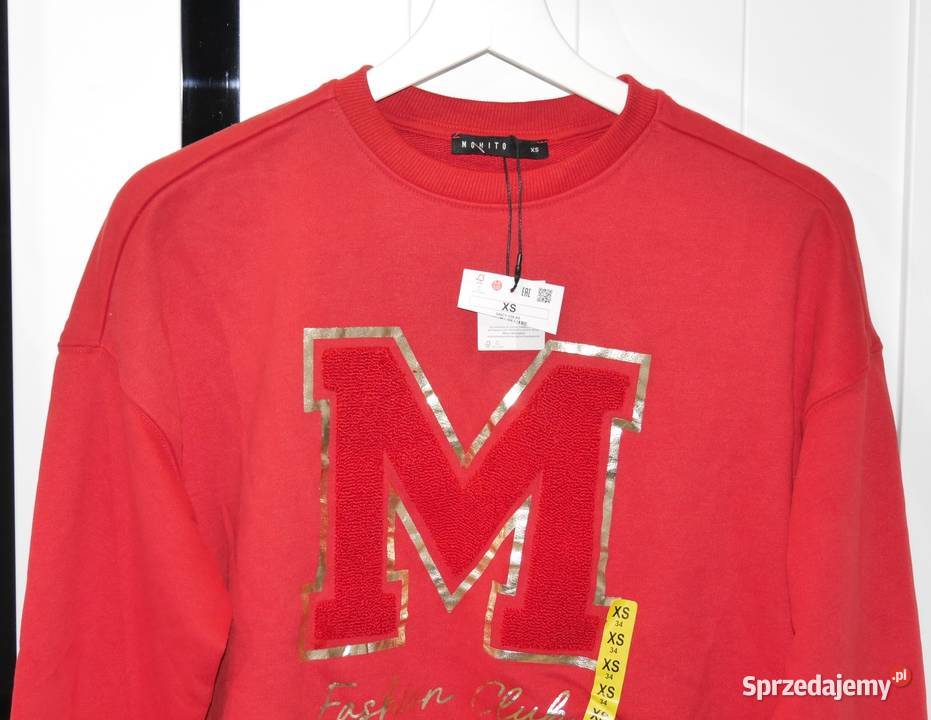 Mohito piękna krótka czerwona bluza 34 XS dolnośląskie Wrocław