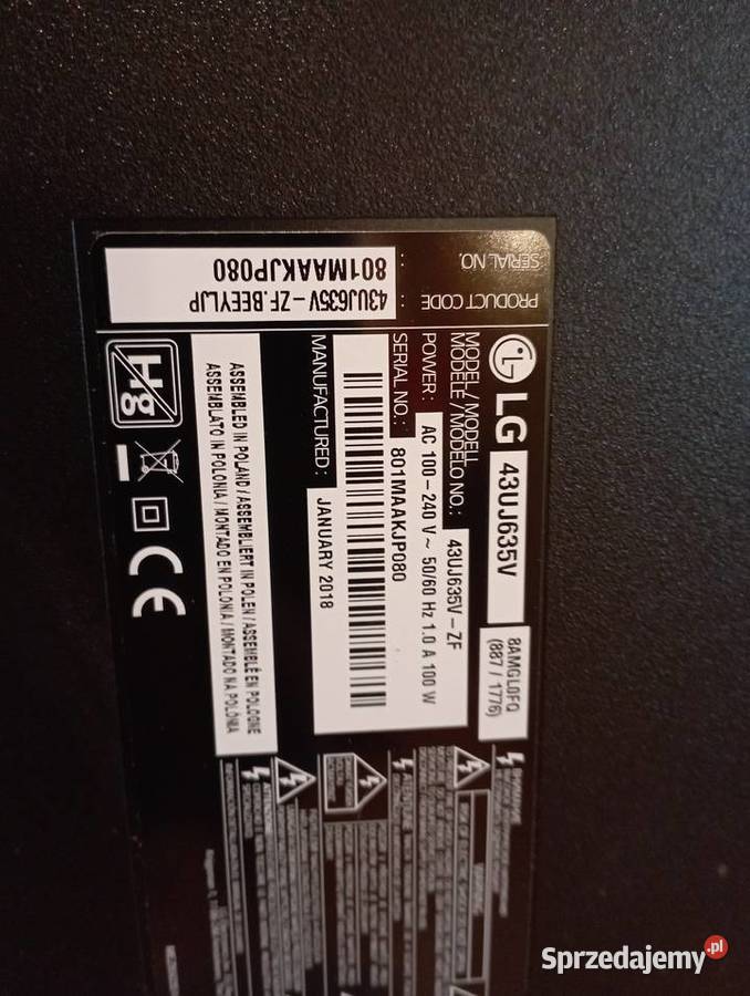Telewizor LG 43cale UJ 635V Toruń