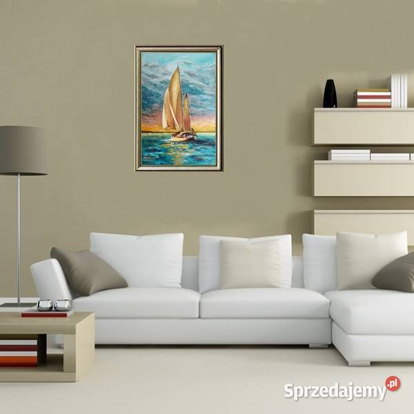 Obraz olejny Żaglówka Dekoracje i ozdoby Lublin