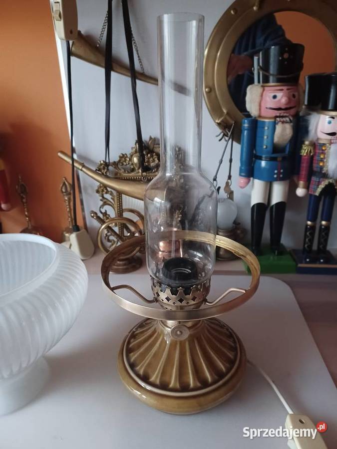 Piękna Iampa stołowa PRL wielkopolskie Poznań