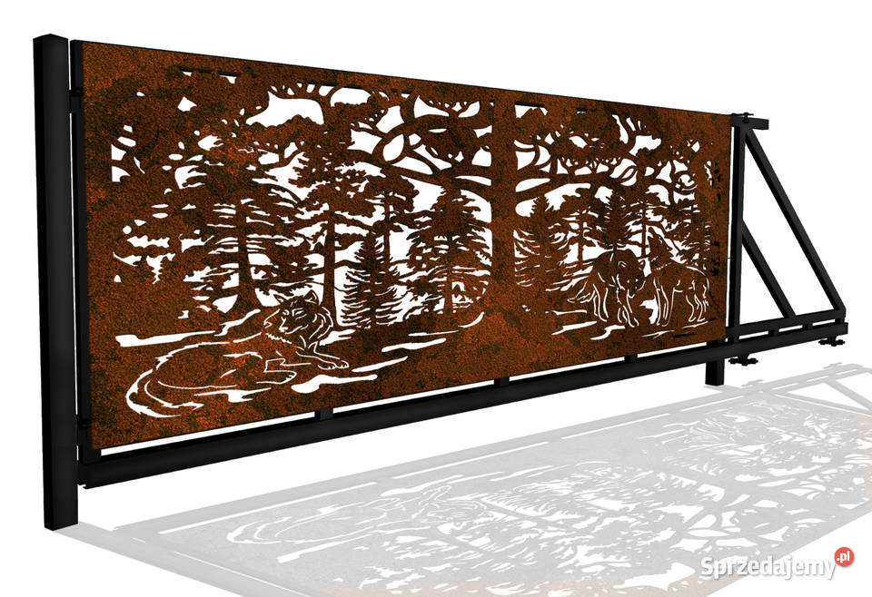 Brama skrzydłowa Brama przesuwna panele metalowe Poznań