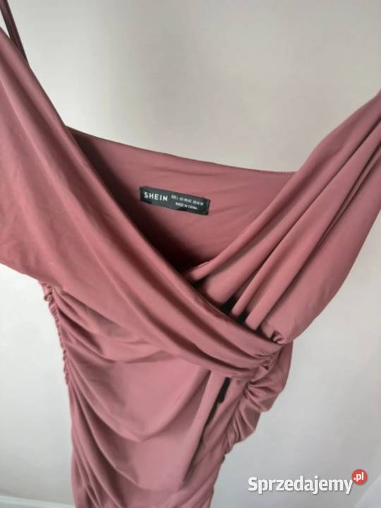 Shein sukienka długa maxi L 40 12 bordowa wesele lubelskie Tomaszów Lubelski