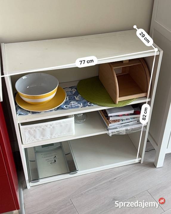 Regał metalowy biały 77x29x82 4 półki 82cm Warszawa