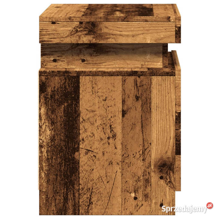 Szafka nocna z LED stare drewno 35x39x55 Szafki Warszawa