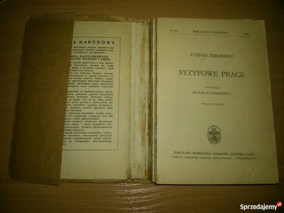 Książka Syzyfowe prace Stefan Żeromski 1984 Kielce