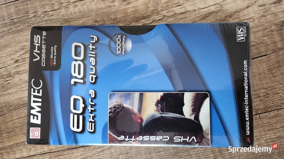 Nowa kaseta VHS firmy EMTEC zafoliowana Rzepiska