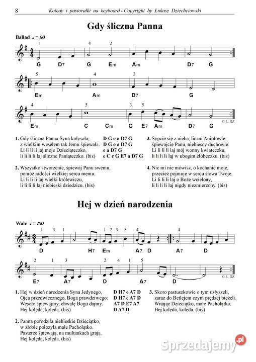 Kolędy na keyboard nuty podkłady muzyczne mp3 60