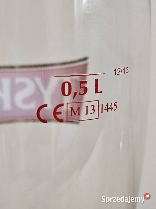 szklanka pokal kufel na piwo Tyskie pojemność 05 Krosno