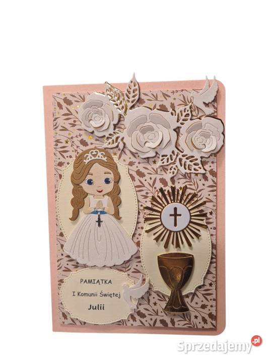 Kartka okolicznościowa Komunia dziewczynki sprzedam