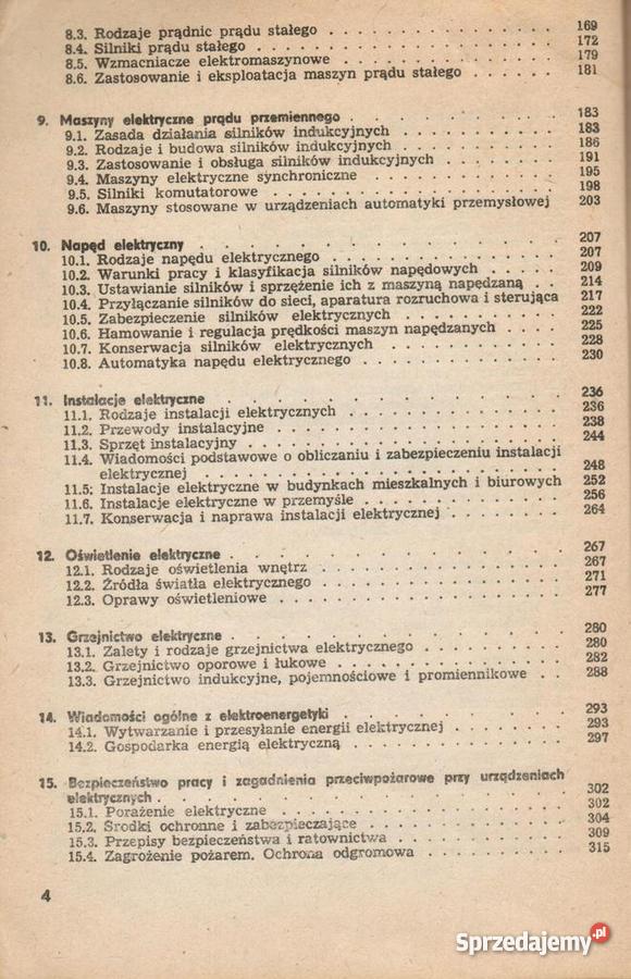 Zarys elektrotechniki tradycyjny podręcznik Oświęcim sprzedam