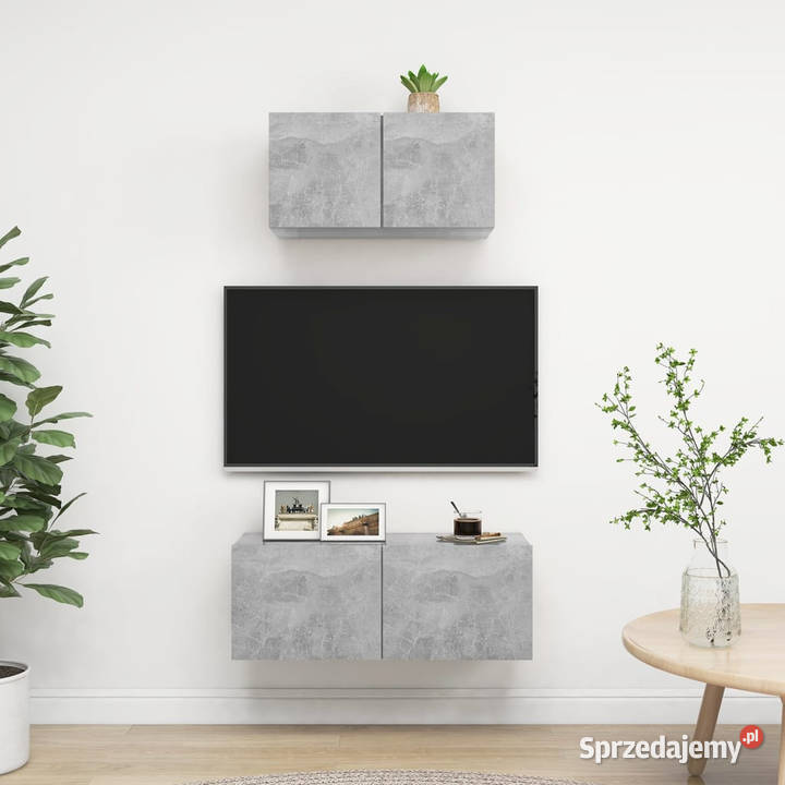 2cz zestaw szafek TV szarość betonu materiał Warszawa