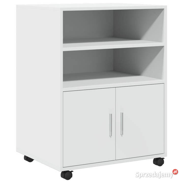 Szafka na kółkach biała 60x48x81 materiał mazowieckie