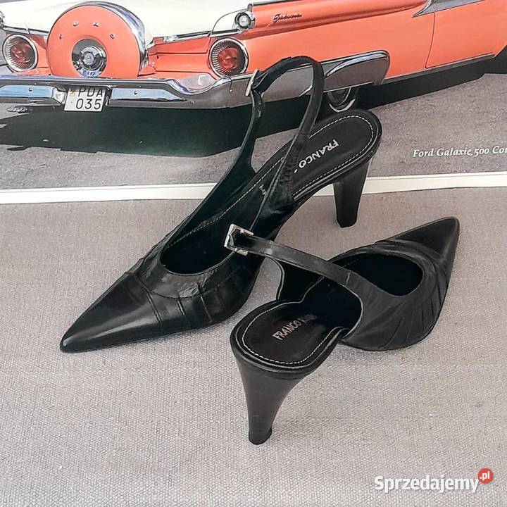 Unikatowe czarne szpilki Franco Russorozmiar