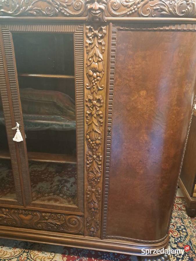 Piękna biblioteka na lwich łapach secsja Antyki Myślibórz