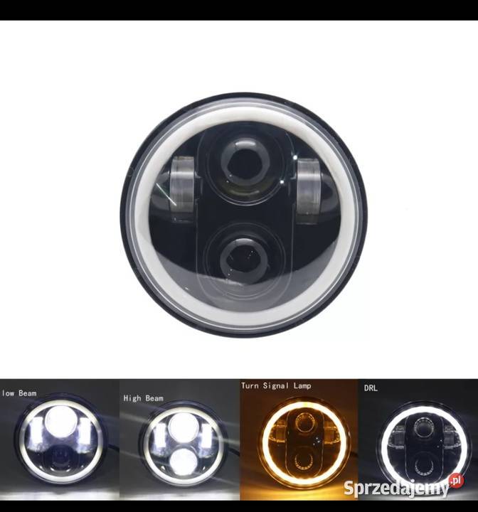 Lampa H4 LED Angel Eye 5 75 cala DRL Custom dolnośląskie Lubin
