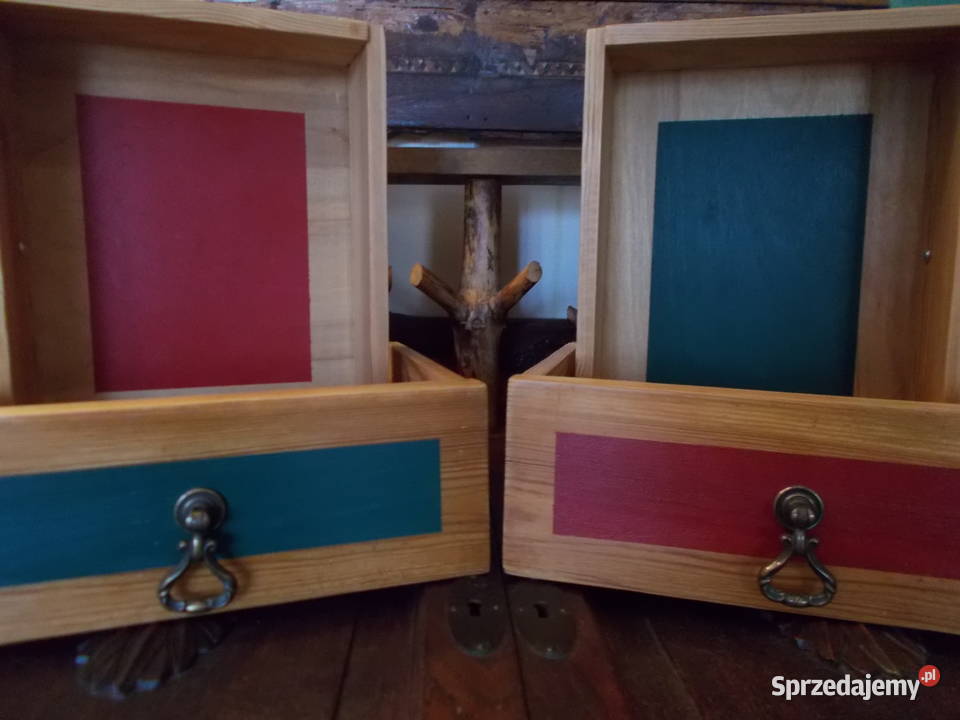 Stara Drewniana Szuflada Lata 50 Barwy PopArt Pozostałe Szczecin