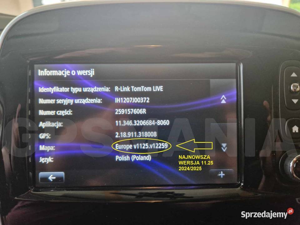 Mapa RENAULT RLINK TOMTOM KARTA 20242025 Łódź