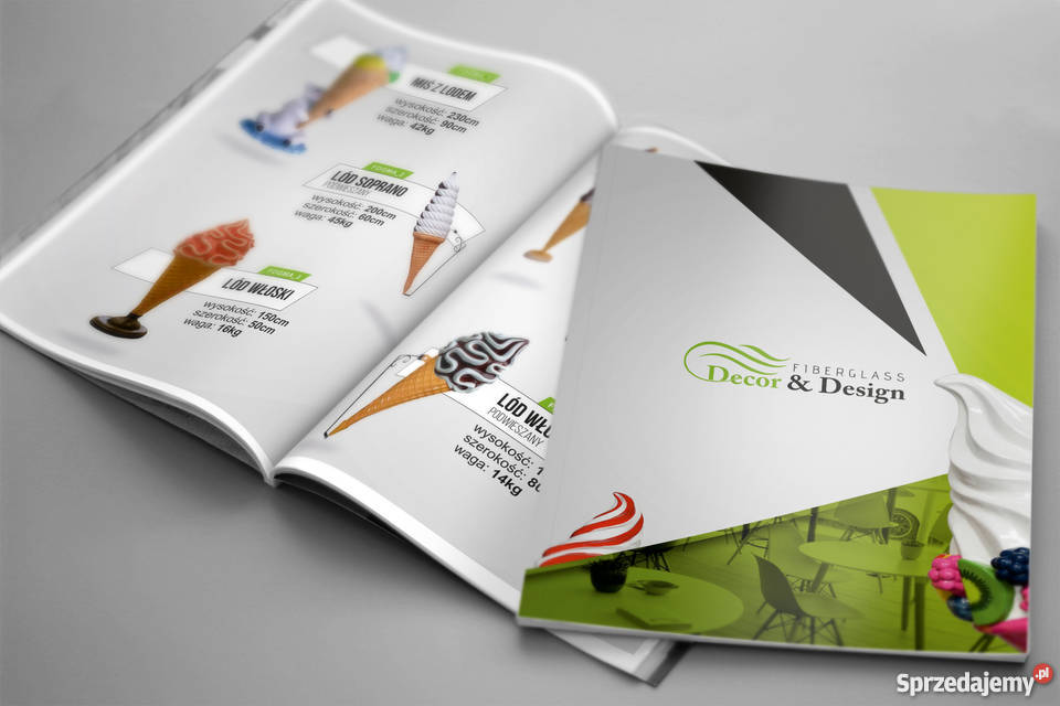 Makieta reklamowa 3D Reklama Lód Włoski Gastronomia Gastronomia