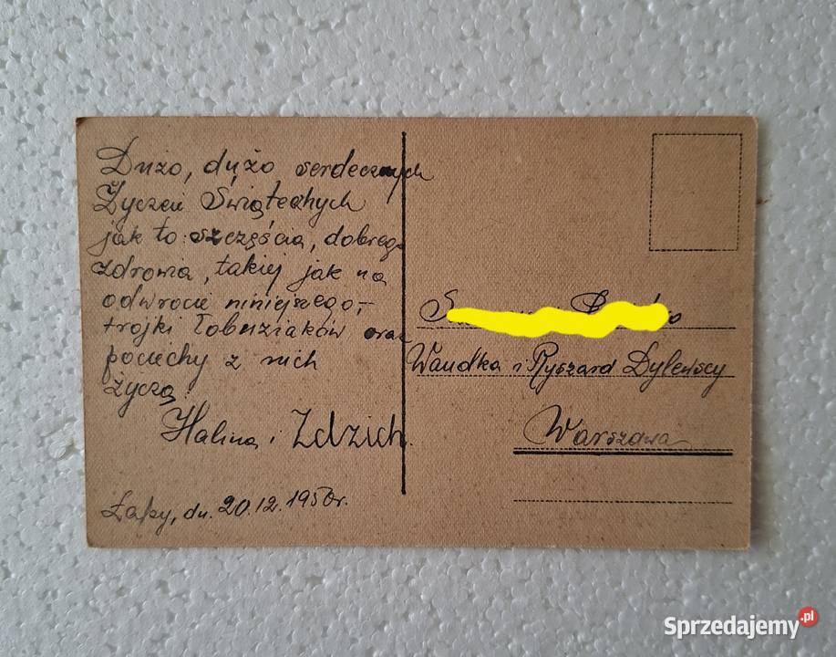 pocztówka świąteczna Kominiarze Warszawa