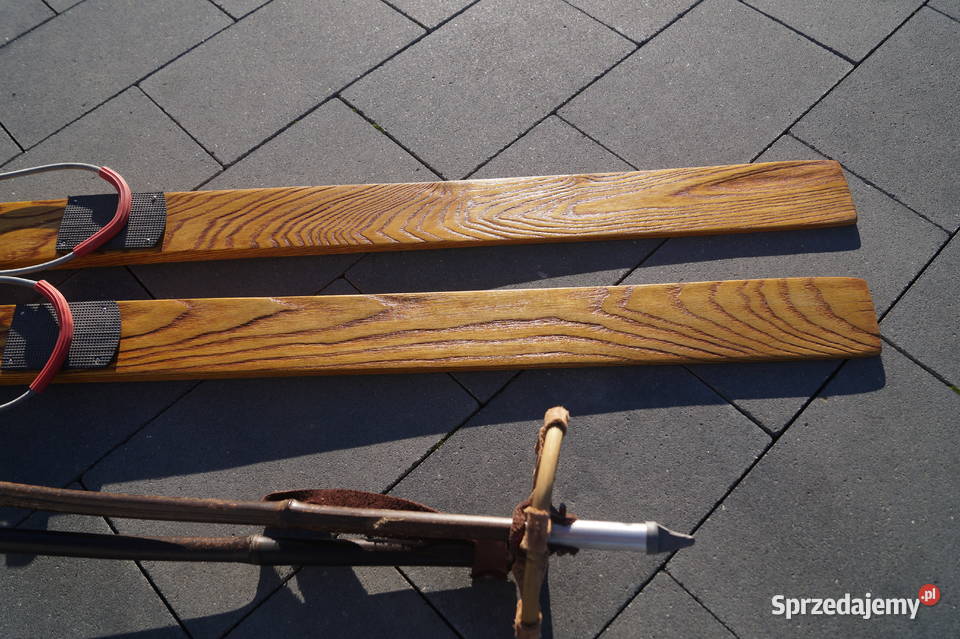 Stare narty jesionowe 150 kijki w komplecie Pozostałe podkarpackie Pruchnik sprzedam