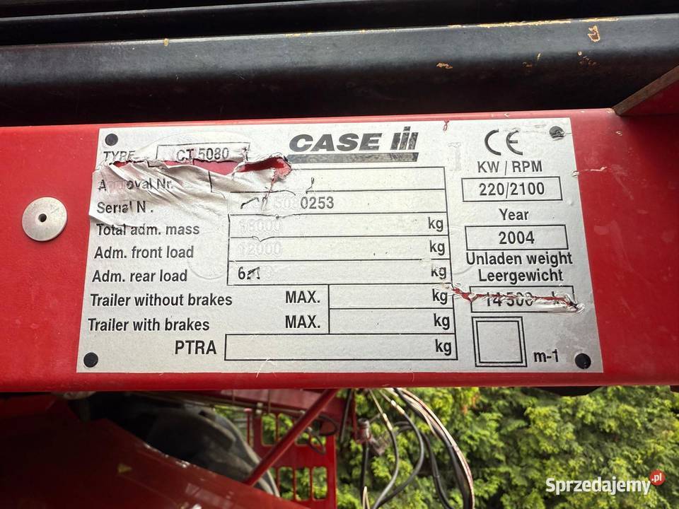 Kombajn zbożowy Case CT 5080 to samo co Holland Nowa Ruda sprzedam