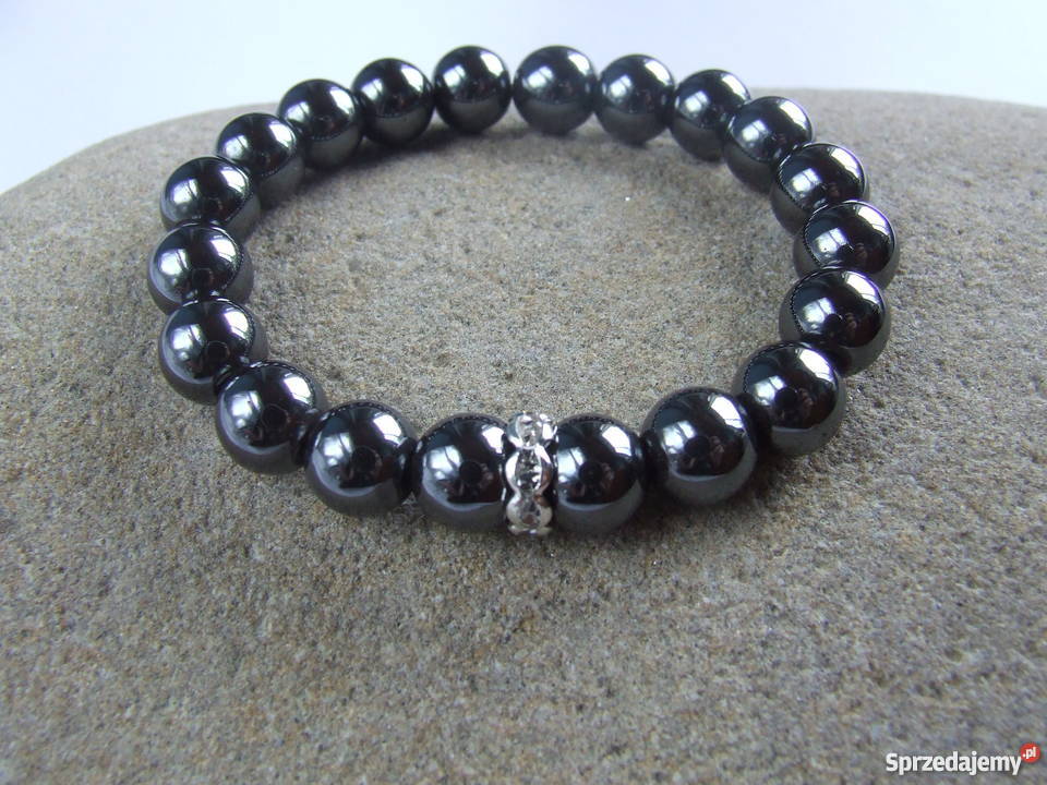 Bransoletka z hematytu hematyt cyrkonie z Stalowa Wola sprzedam