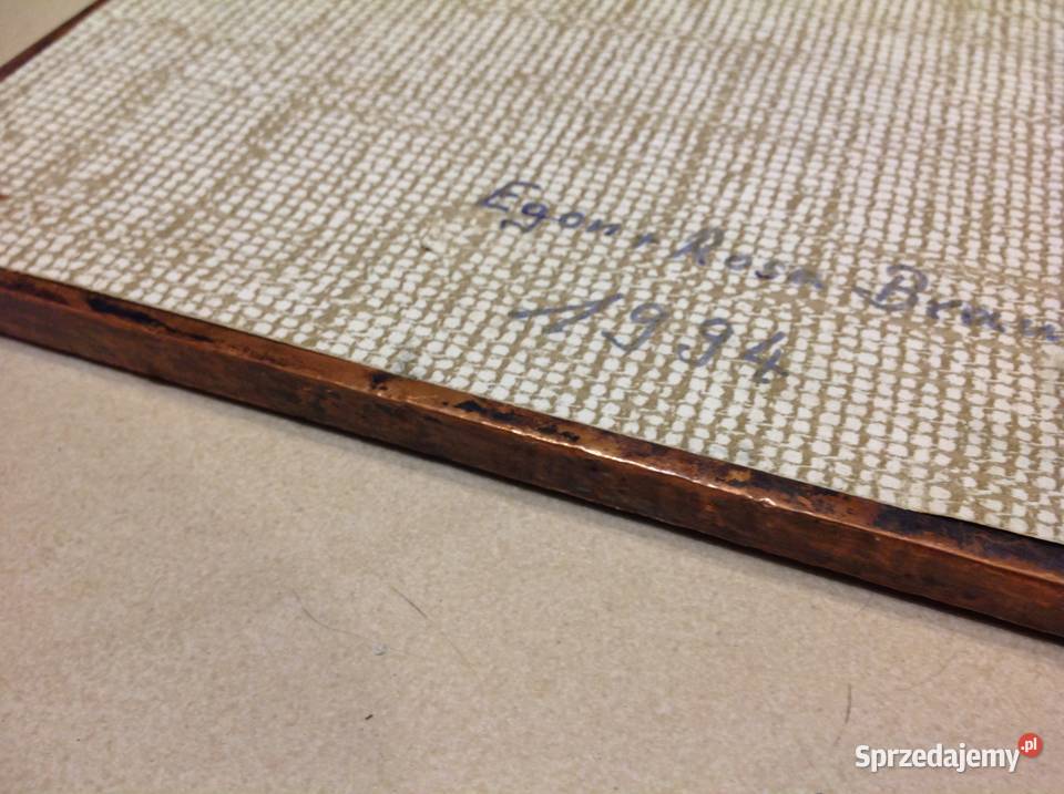 Stary Obraz Miedziany Płaskorzeźba Dłonie Pozostałe Nowa Sól