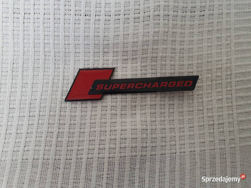 EMBLEMAT ZNACZEK SUPERCHARGED METALOWY CHROM Poznań sprzedam