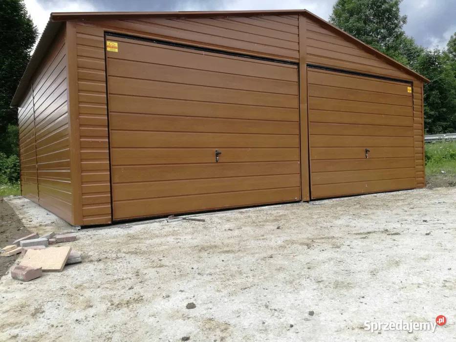 Garaż Blaszany Drewnopodobny ZŁOTY DĄB Garaże