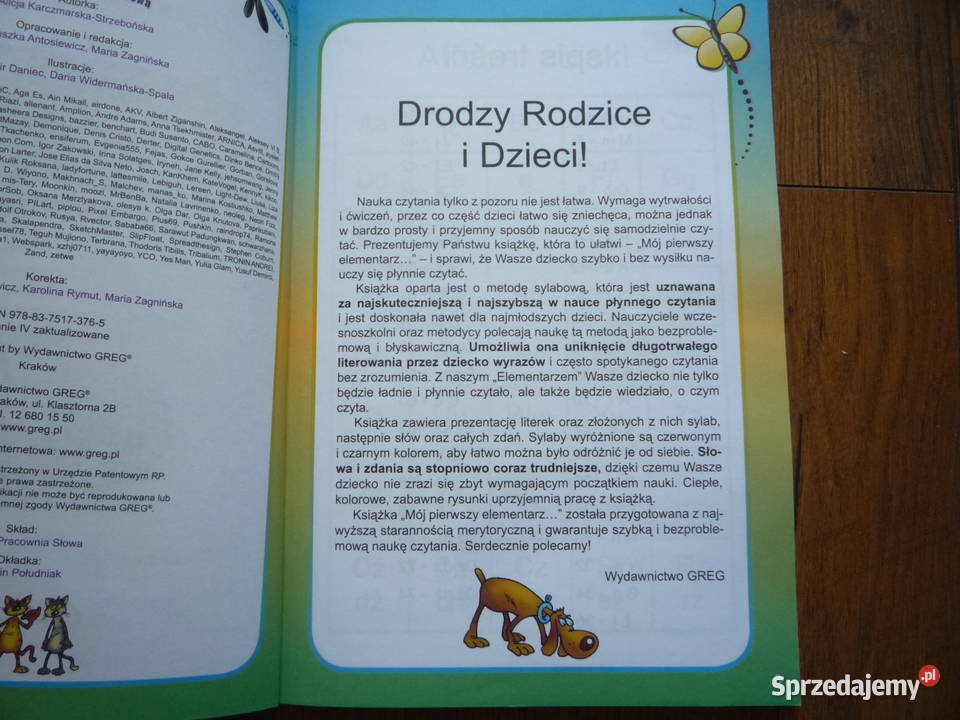 Mój pierwszy elementarz Czytamy metodą sylabową język polski Książki i Podręczniki Szczecin