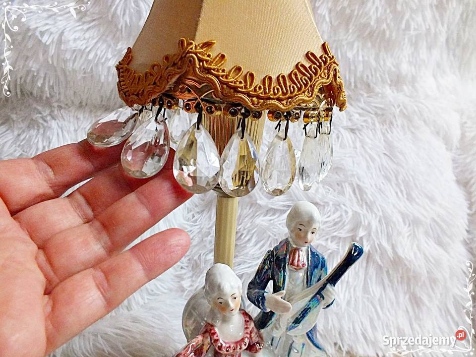 Piękna stara porcelanowa lampka nocna barok Cudo lubuskie Żary