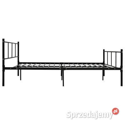 vidaXL Rama łóżka czarna metalowaSKU284640