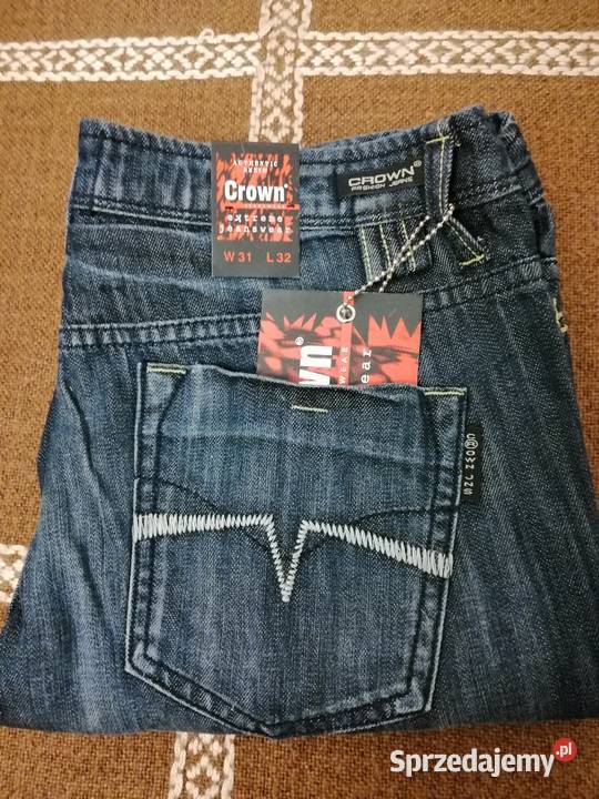 SPODNIE JEANS CROWN