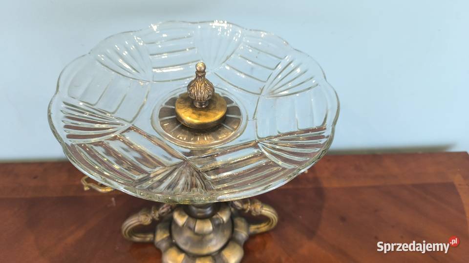 Piękna unikalna mosiężna patera owocarka Łódź