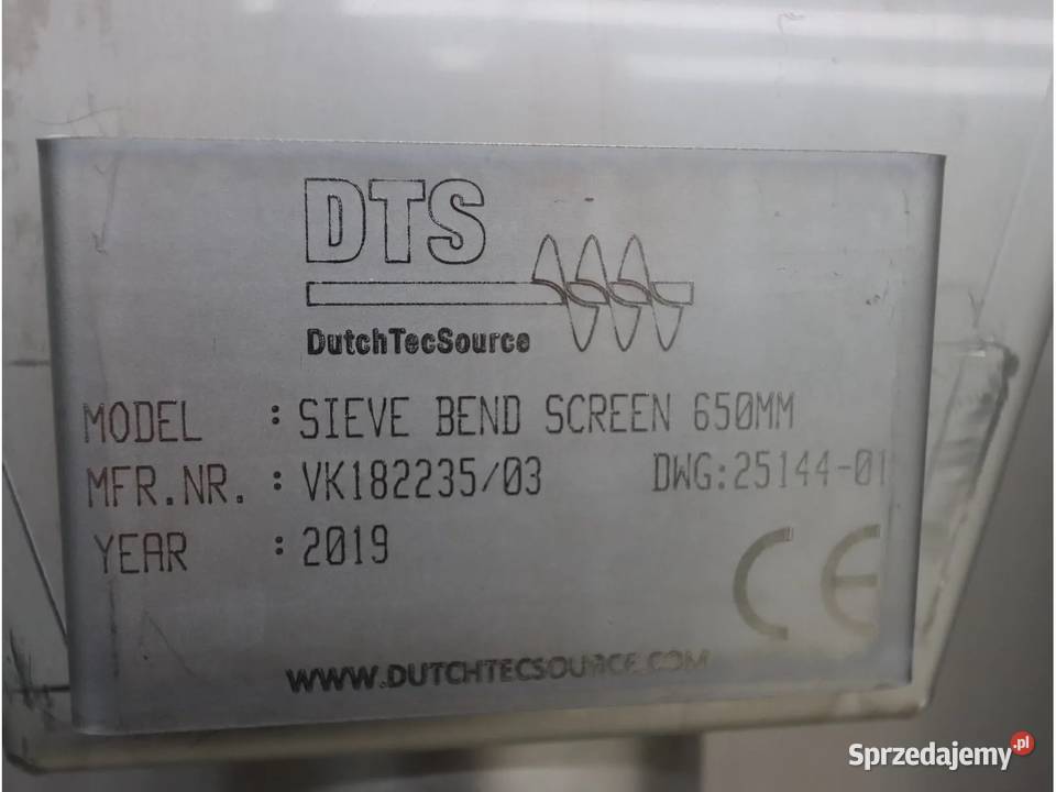 DTS Bend Screen Stalowe sito łukowe Krotoszyn