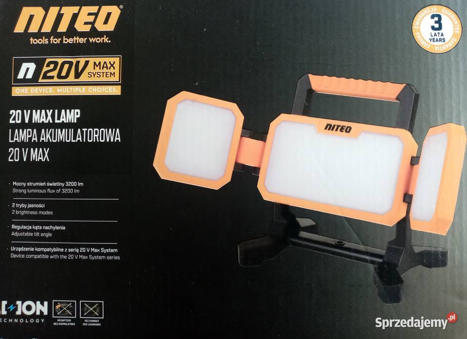 Lampa akumulatorowa 20V Niteo Nowa Wieliczka