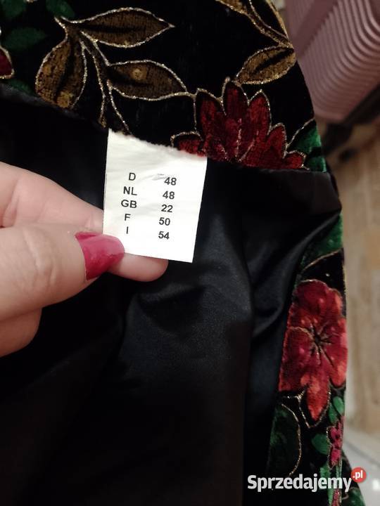 505XL Aksamitna bogato zdobiona kamizelka z kolorowy Kraków sprzedam
