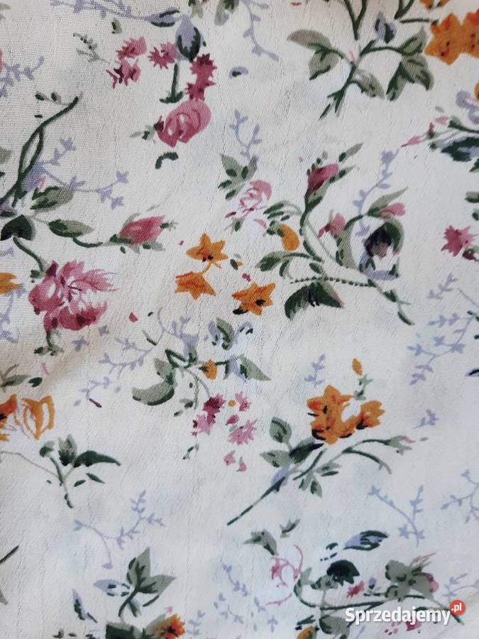 Vintage PRL Krótka bluzka w kwiatki Bluzki i koszule mazowieckie Warszawa