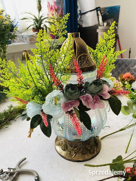 Znicze na grób kompozycja na pomnik na Łódź