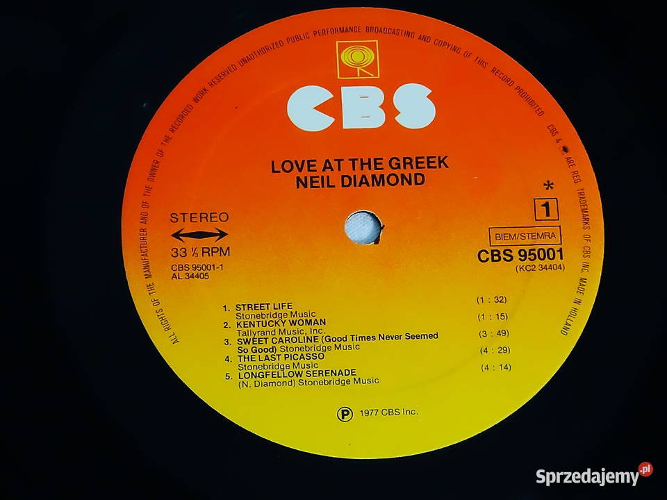 Neil Diamond Love At The Greek Recorded Live At ska/reggae