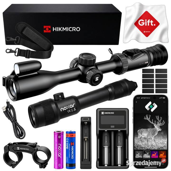 Luneta Noktowizyjna HIKMICRO Alpex 4K PRO A50PL LRF + Noxar DIR-PRO V2 4w1