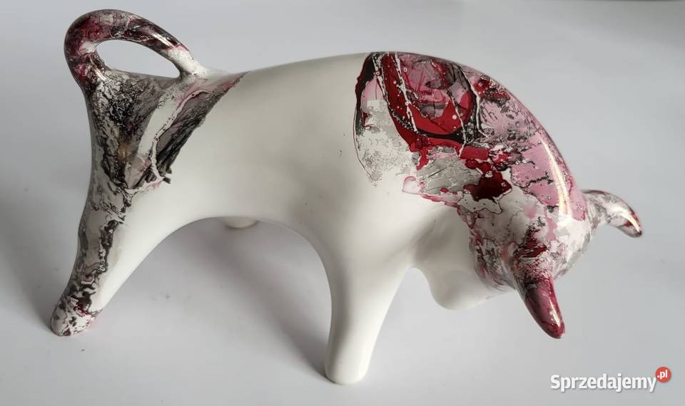 Figurka Byczek ceramiczny ręcznie malowany BYK