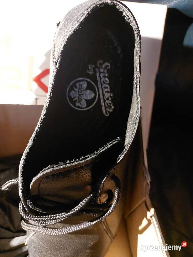 Buty riekier relax czarne 37 na stopę 245 Półbuty Wrocław sprzedam