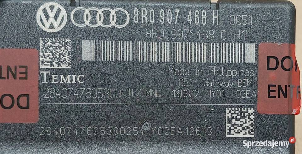 MODUŁ GATEWAY STEROWNIK AUDI A4 B8 LIFT A5