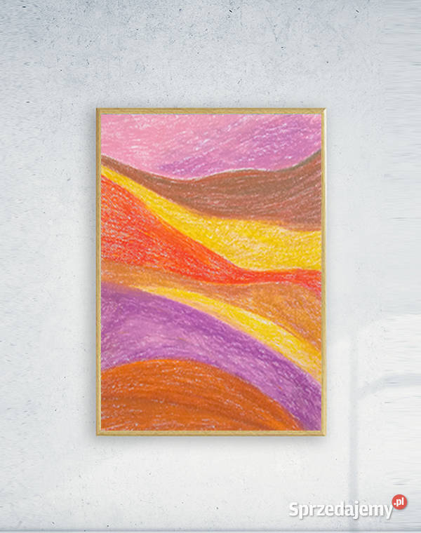 kolorowa abstrakcja na ścianę nowoczesny obraz wielokolorowy Częstochowa