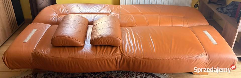 Skórzana sofa rozkładana z funkcją spania Kraków