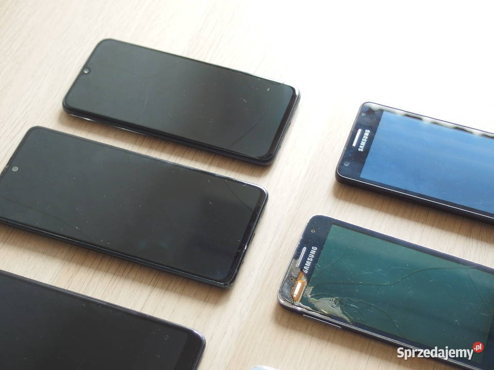 9 uszkodzone smartfony SAMSUNG na części Żory sprzedam