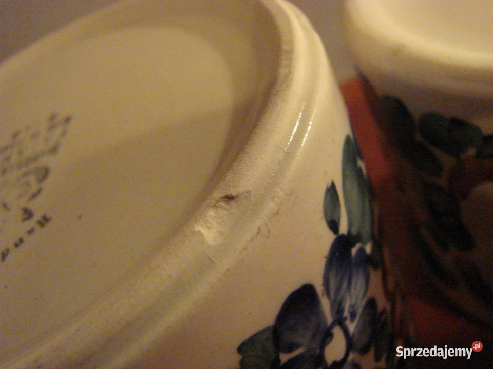 Włocławek fajansowy pojemnik kuchenny PRL Pruszcz Gdański